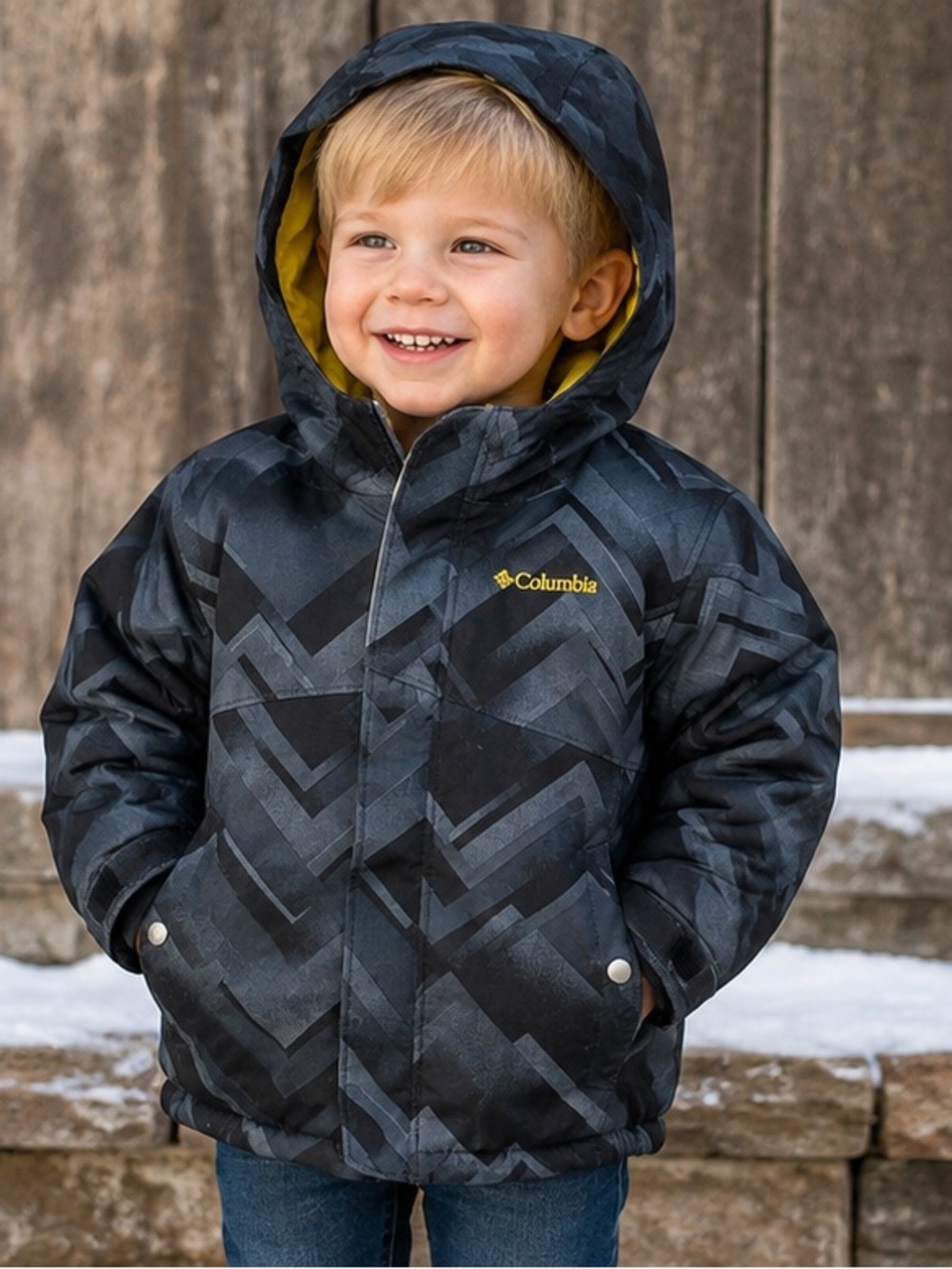 Columbia Omni-Heat Toddler 3T Geometric Winter Jacket Hooded